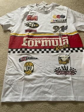 Formula Racing Graphic Short Sleeve Tee - White/Red